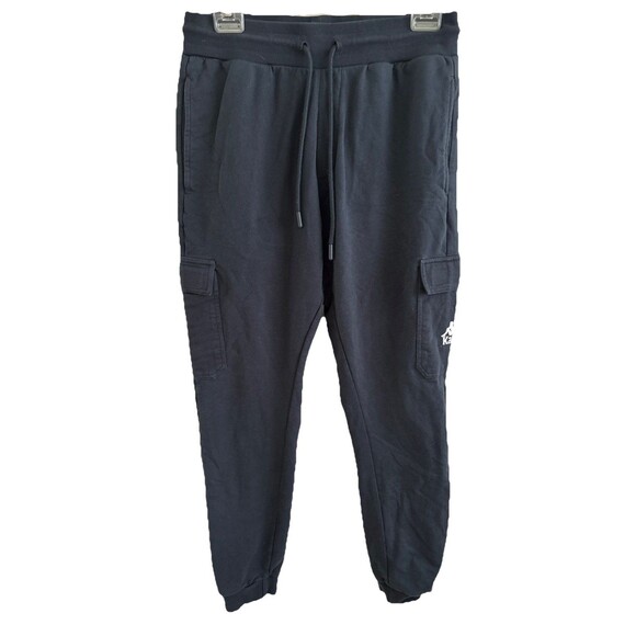 Kappa Men’s Sweatpants Jogger Pant Slim Fit Side Logo Cargo Pockets Black Size M - Picture 3 of 12